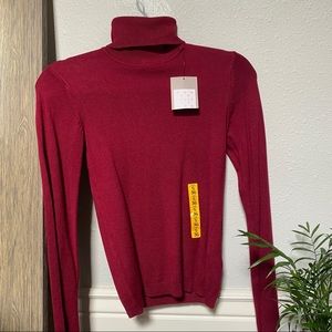 NWT Pull & Bear Red Knit Turtleneck